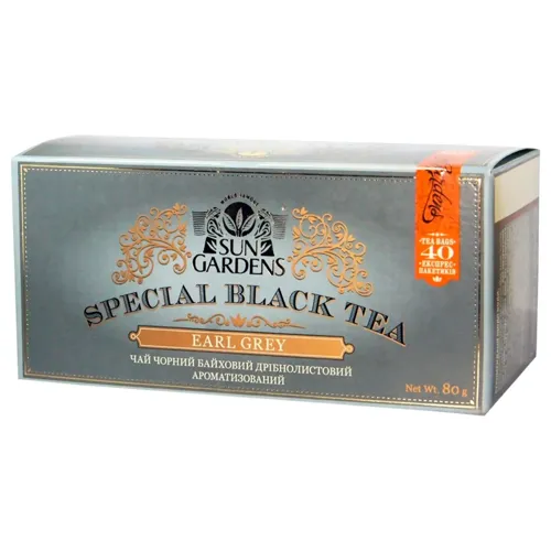Чай чорний Earl Grey 40 пакетів