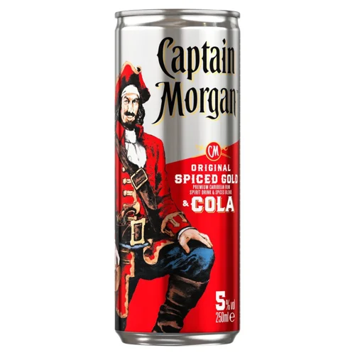 Ромовий напій Captain Morgan з колою та спеціями 5% 250мл