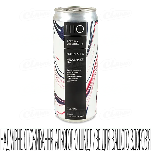 Пиво IIIO Brewery Holly Milk світле натуральне в залізній банці, 0,33л