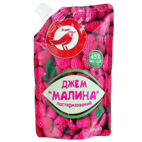 Джем малиновий АШАН 250 г