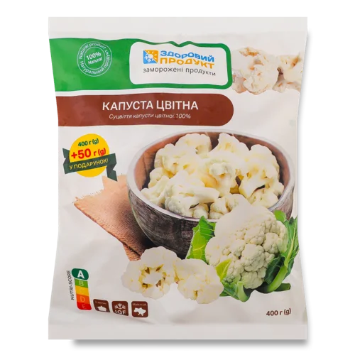 Капуста Цвітна В/ґ Швидкозаморожена Здоровий Продукт, 400г