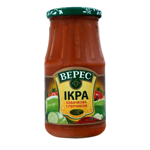 Ікра кабачкова з перчиком стерилізована Верес с/б 500г