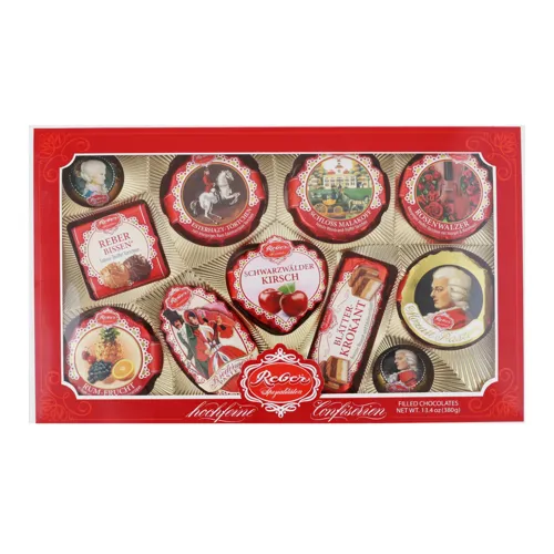 Цукерки шоколадні Асорті Mozart Reber к/у 380г