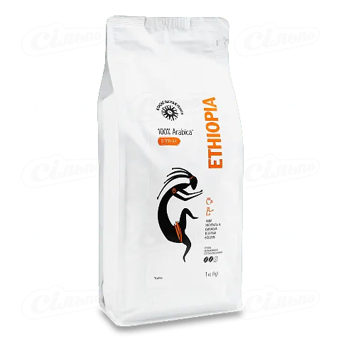 Кава зернова Ефіопія натуральна смажена, 1кг