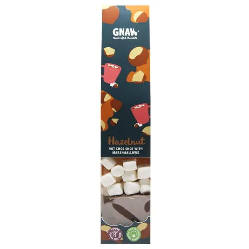 Гарячий шоколад Gnaw молочний з білим зефіром та лісовим горіхом 45г