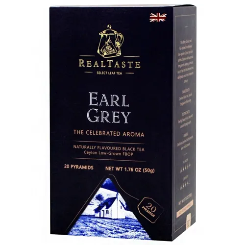 Чай чорний Real Taste Earl Grey з бергамотом 2,5г*20шт