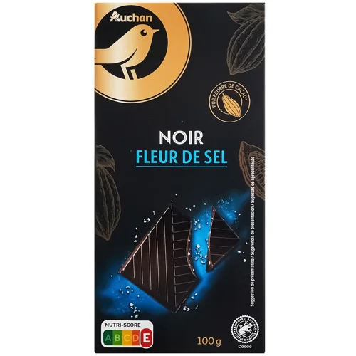 Шоколад темний Auchan з морською сіллю 100г