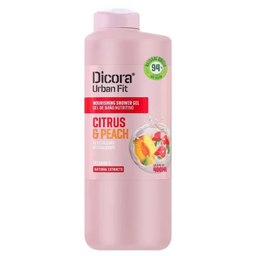 Гель для душу Dicora Urban Fit Цитрус та персик з вітаміном С 400мл