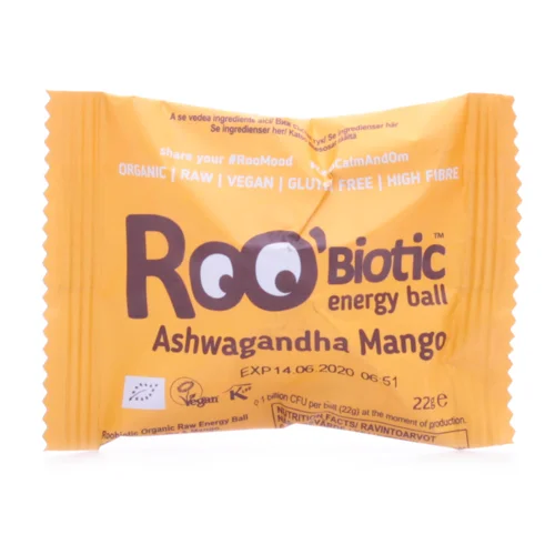 Батончик Roo`Biotic енергетичний ашваганда-манго,22г