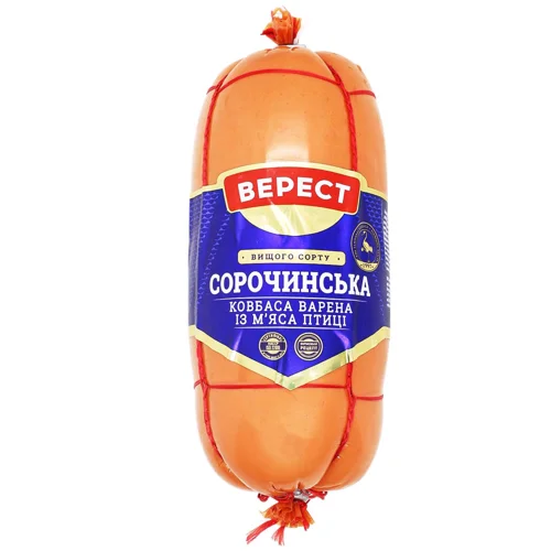 Ковбаса Верест Сорочинська варена вищий сорт 500г