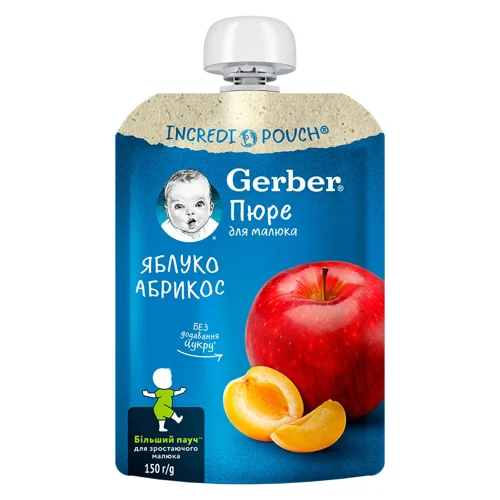 Пюре Gerber Яблуко та абрикос 150г