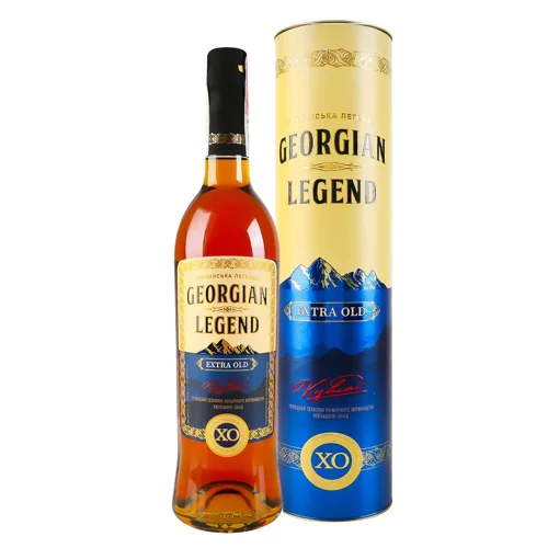 Бренді Georgian Legend Extra Old XO в сувенірному тубусі 40% 0,5л