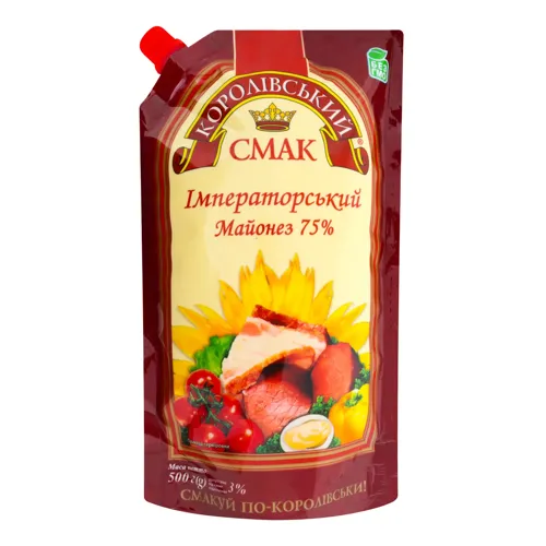 Майонез 75% Імператорський Королівський смак д/п 500г
