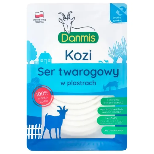 Сир Danmis з козячого молока нарізка 60%, 100г