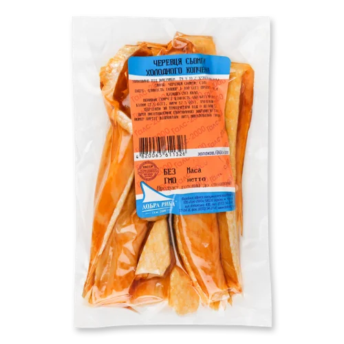 Сьомга Черевця Вищого Ґатунку Холодного Копчення, 0.2 кг