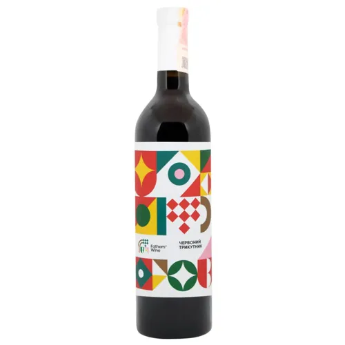 Вино Father's Wine Червоний трикутник червоне сухе 9-14% 0,75л