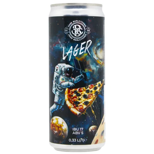 Пиво John Barleycorn Lager світле нефільтроване 5% 0,33л