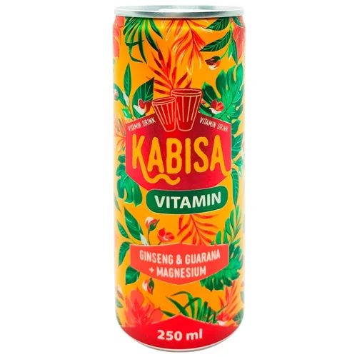 Напій газований Kabisa з магнієм вітамінами екстрактом женьшеню та гуарани 250мл
