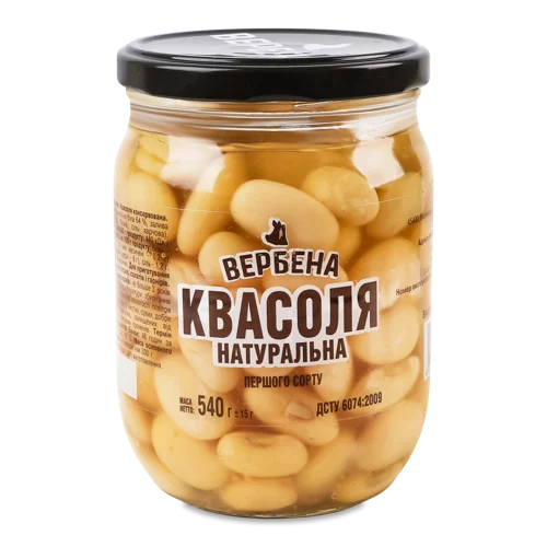 Квасоля Натуральна, Вищого Ґатунку, У Скляній Банці, 540г
