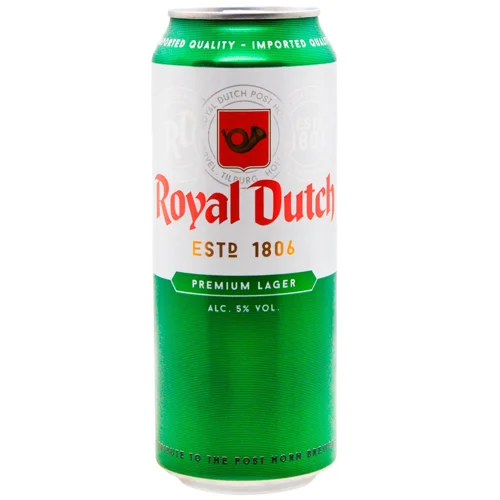 Пиво Royal Dutch Premium Lager світле фільтроване 5% 0,5л