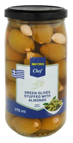Оливки зелені з мигдалем Metro Chef с/б 350г