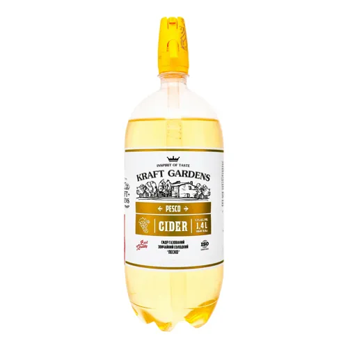 Сидр солодкий газований Pesco Kraft Gardens 1.4л 5.5%