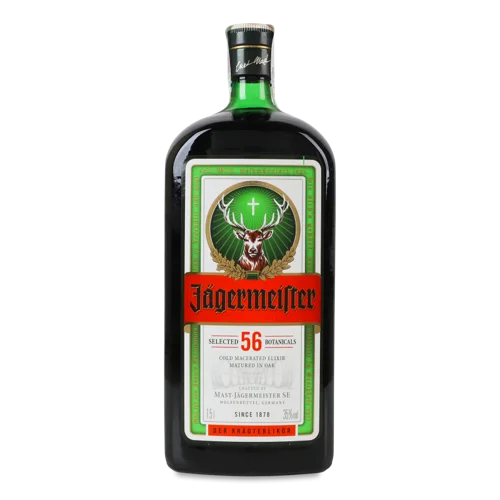 Лікер 1.5л 35% Jagermeister пл, скляна банка