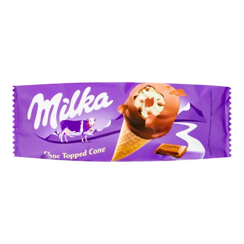 Морозиво ріжок з шоколадною глазур'ю Milka м/у 72г