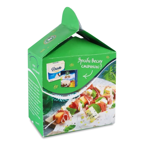 Сир Набір Briette Вершковий 60% & Blue 125г + Export Brie 50% Kaserei Champignon, 1шт