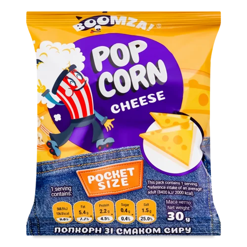 Попкорн Смаком Сиру, Вищого Ґатунку, м/у 30г