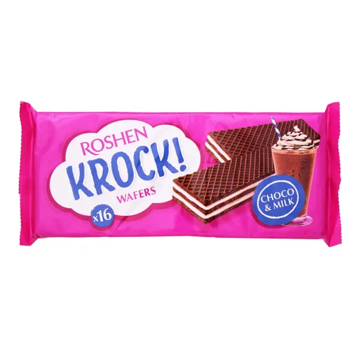 Вафлі Roshen Krock Choco & Milk 142г х19