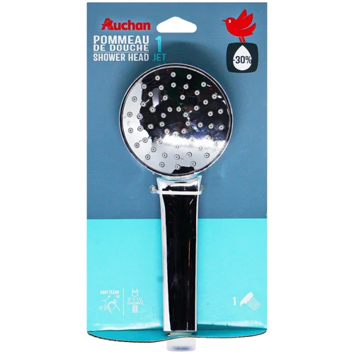 Лійка душова Auchan хром 1 режим 90мм