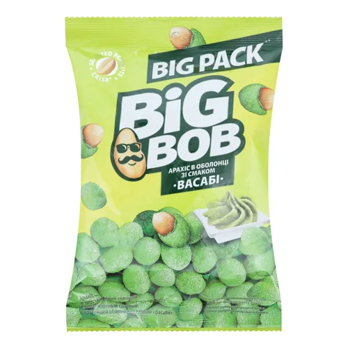 Арахіс жарений солоний в хрусткій оболонці Васабі Big Bob м/у 90г