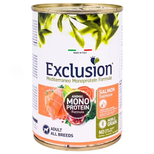 Корм вологий Exclusion Adult з лососем для собак всіх порід 400г