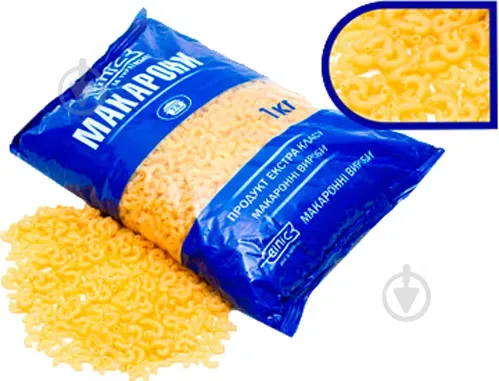 Вироби макаронні Віліс Ріжки гладкі, 1кг