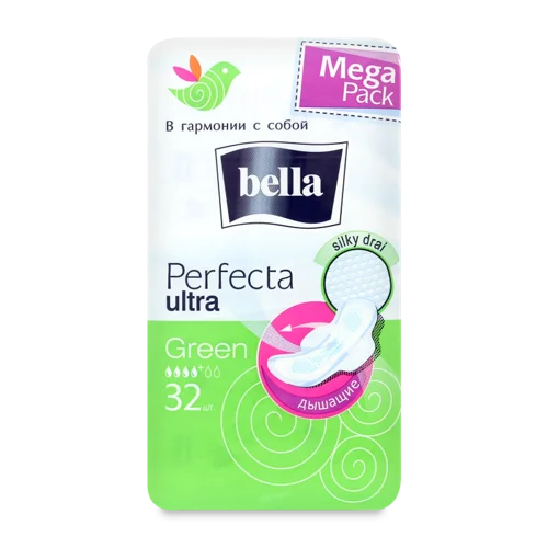 Гігієнічні Прокладки Green Ultra Perfecta Bella, 32 шт, в/ґ