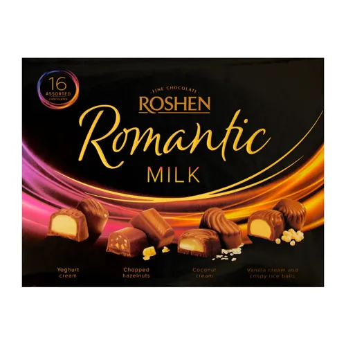 Цукерки шоколадні Milk Romantic Roshen к/у 119г