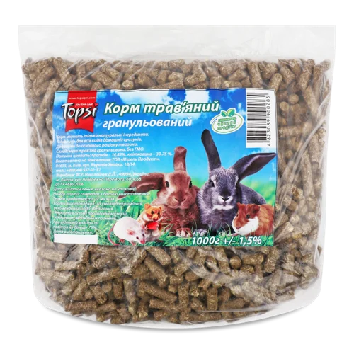 Корм Трав'яний Гранульований Topsi В/ґ 1кг