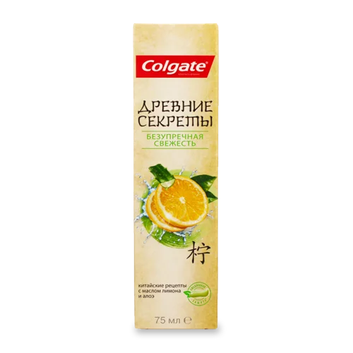 Зубна Паста Colgate Стародавні Секрети Бездоганна Світлість з Маслом Лимону та Алое, 75 мл
