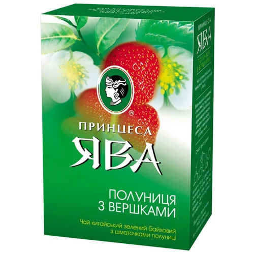 Чай зелений Принцеса Ява Полуничний настрій 85г