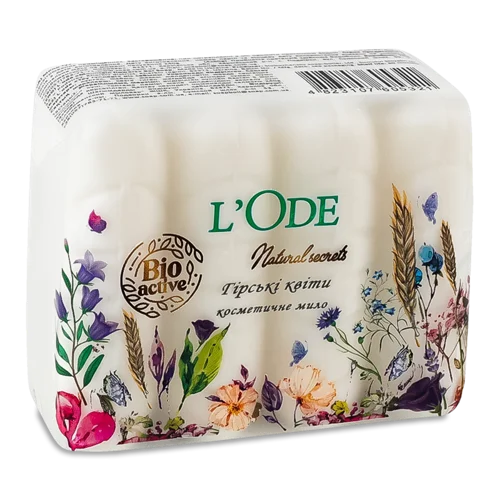 Туалетне Мило Гірські Квіти Natural Secrets L'Ode, 4х60г
