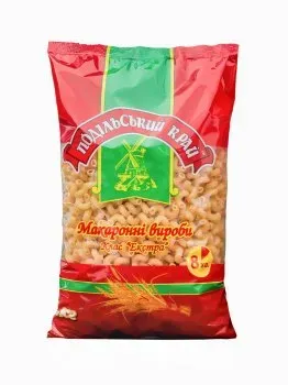 Макаронні вироби «Подільський край» «Кручені ріжки», 1кг