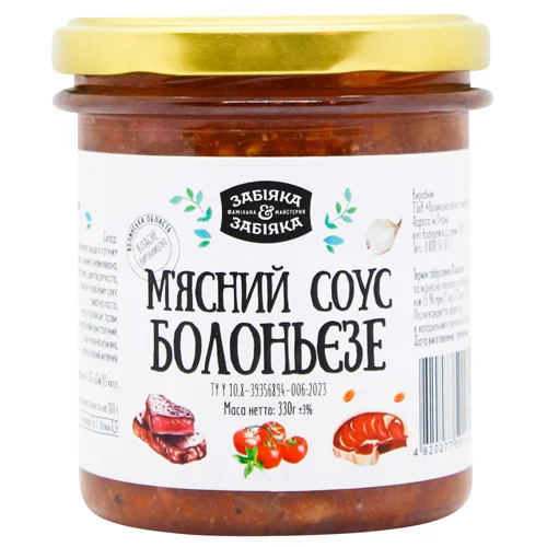 Соус м'ясний Забіяка Болоньєзе 330г