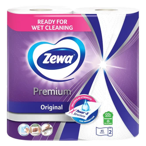 Рушники паперові Zewa Premium двошарові 2шт