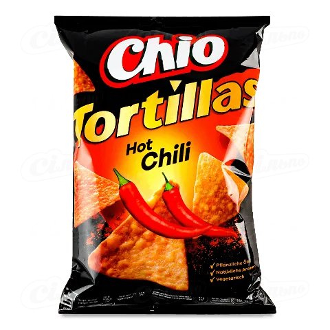 Чіпси Chio Tortillas кукурудзяні зі смаком перцю чилі 125г