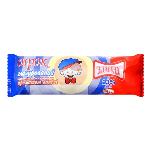Сирок глазурований 23% з ароматом ванілі Злагода м/у 40г
