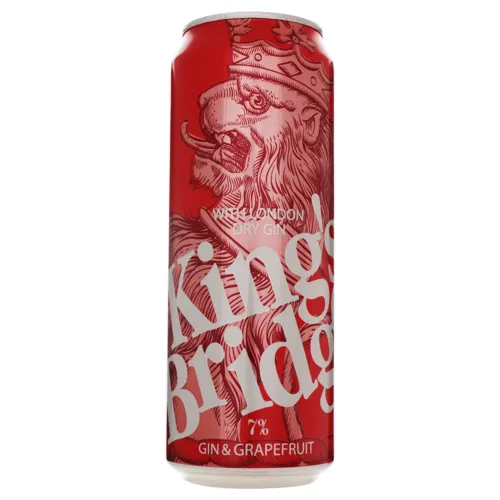 Напій слабоалкогольний 0.45л 7% Gin&Grapefruit King`s Bridge з/б