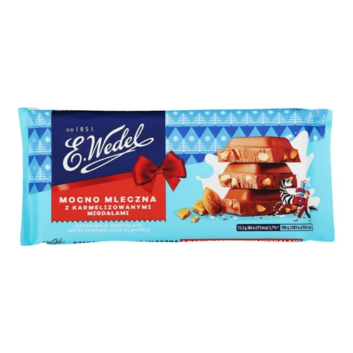 Шоколад молочний з карамелізованим мигдалем E.Wedel м/у 80г