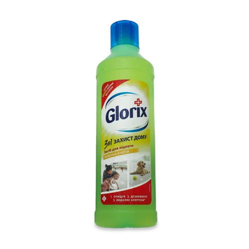 Засіб для Підлоги 3в1 Лимонна Енергія Glorix, 1000мл