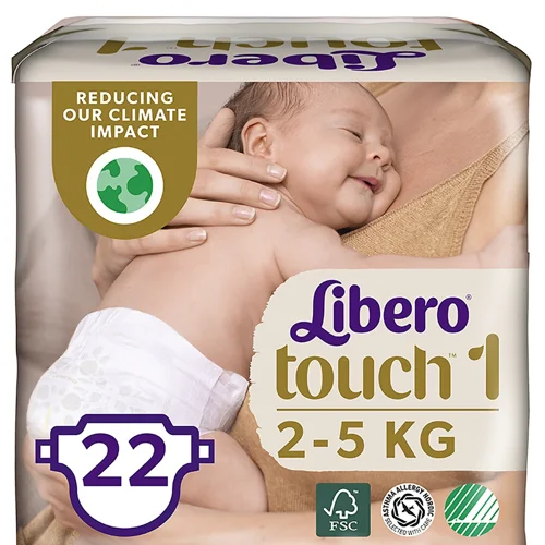 Підгузки Libero Touch 1 для дітей 2-5кг 22шт